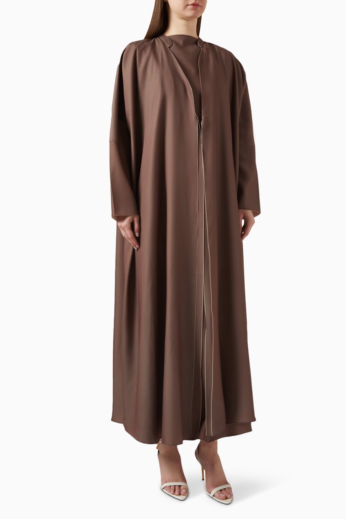 

3-piece Abaya Set, Brown