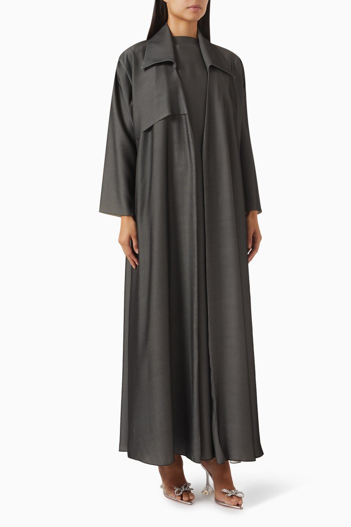 

3-piece Abaya Set, Grey