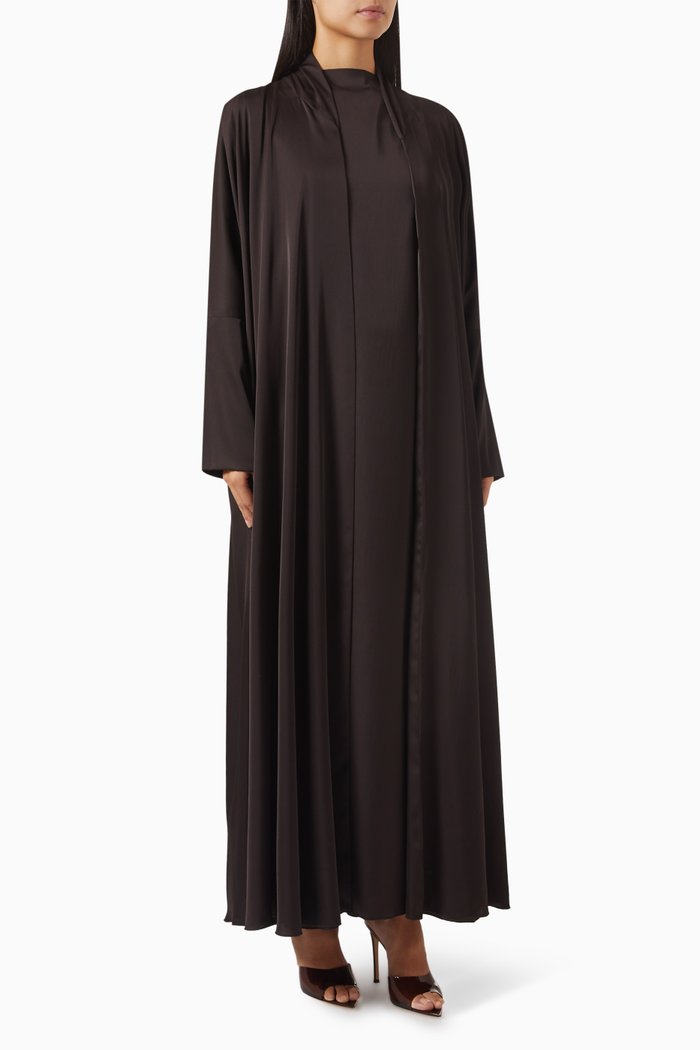 

3-piece Abaya Set, Brown