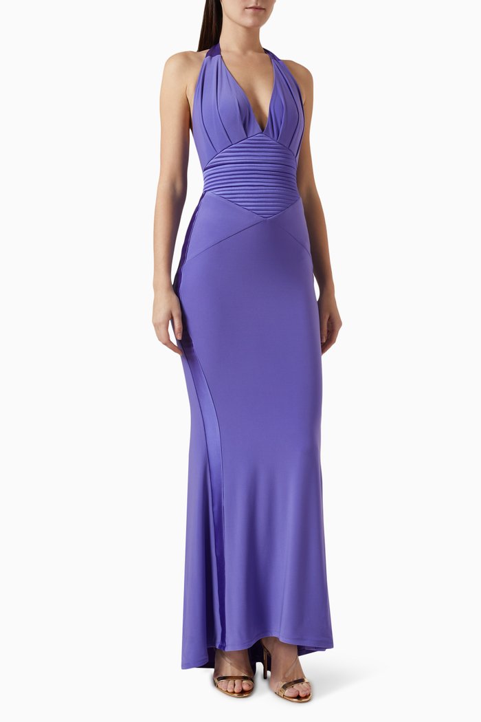 

Music is Magic Gown in Stretch Jersey, Purple
