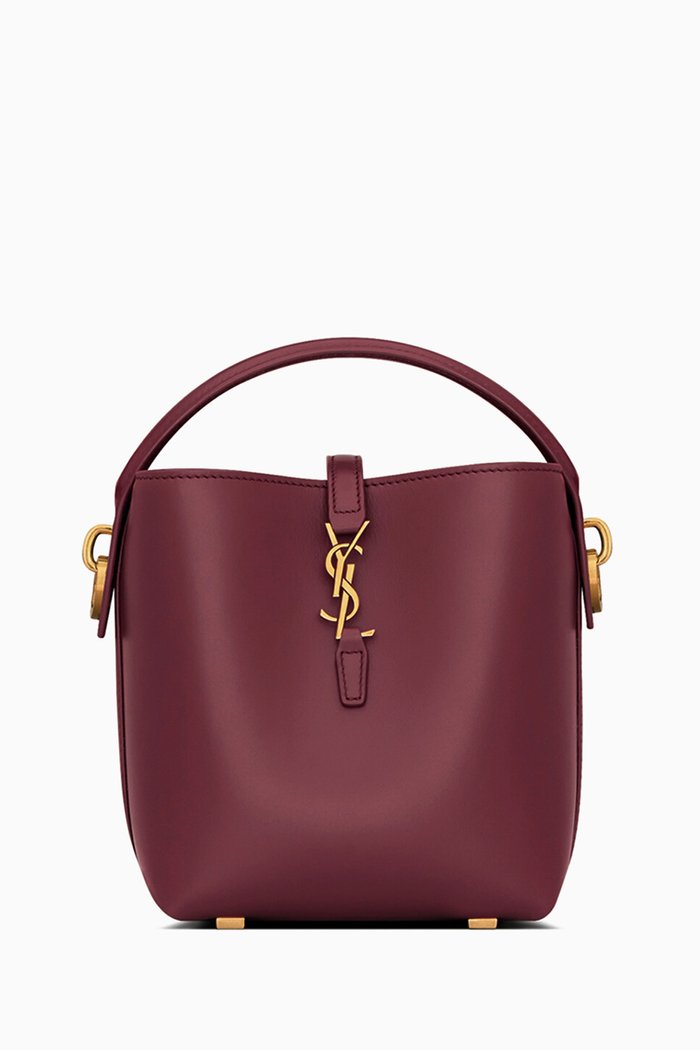 

Mini LE 37 Bucket Bag in Shiny Leather, Red