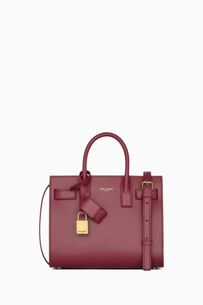 

Nano Sac de Jour Tote Bag in Leather, Red