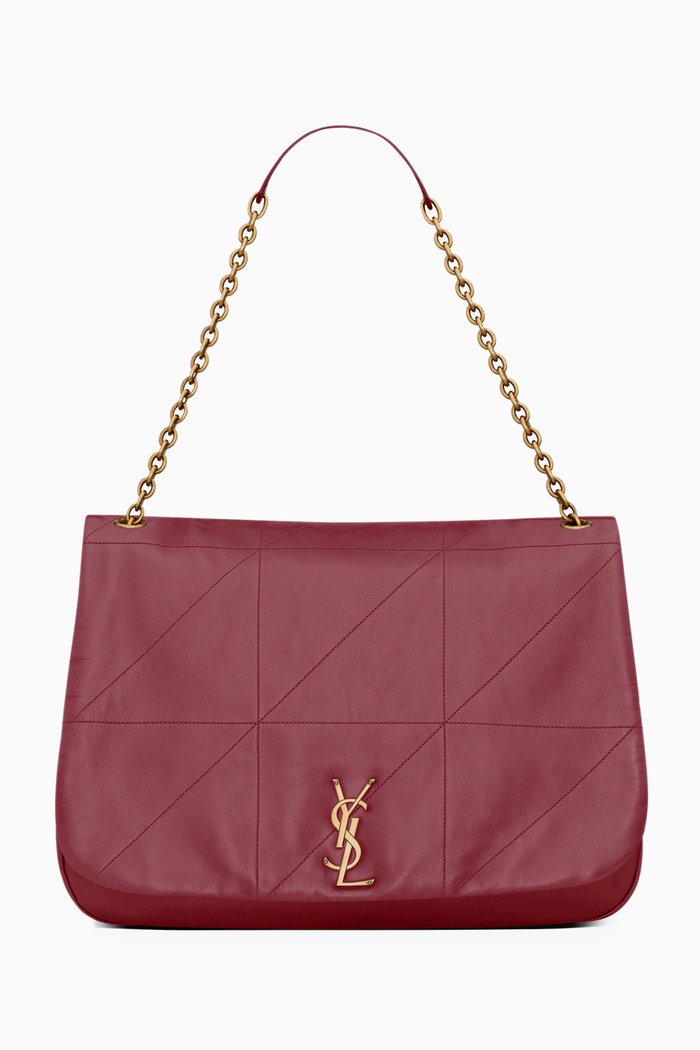 

Jamie 4.3 Bag "Carré Rive Gauche" in Leather, Red