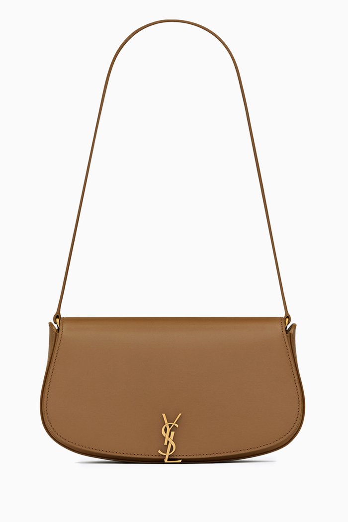 

Mini Voltaire Shoulder Bag in Leather, Brown