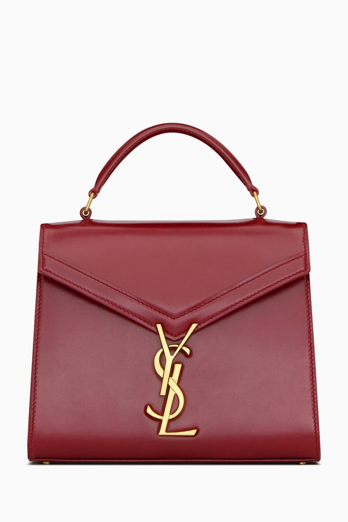 

Mini Cassandra Top-handle Bag in Leather, Red