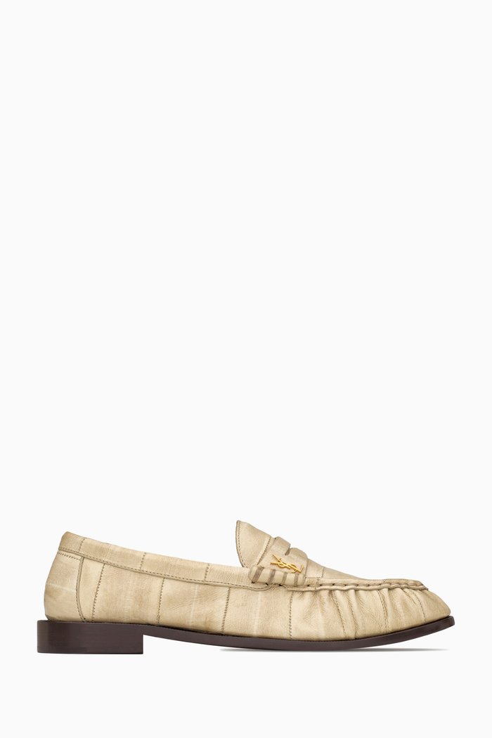 Penny Loafers in Eel Leather, White