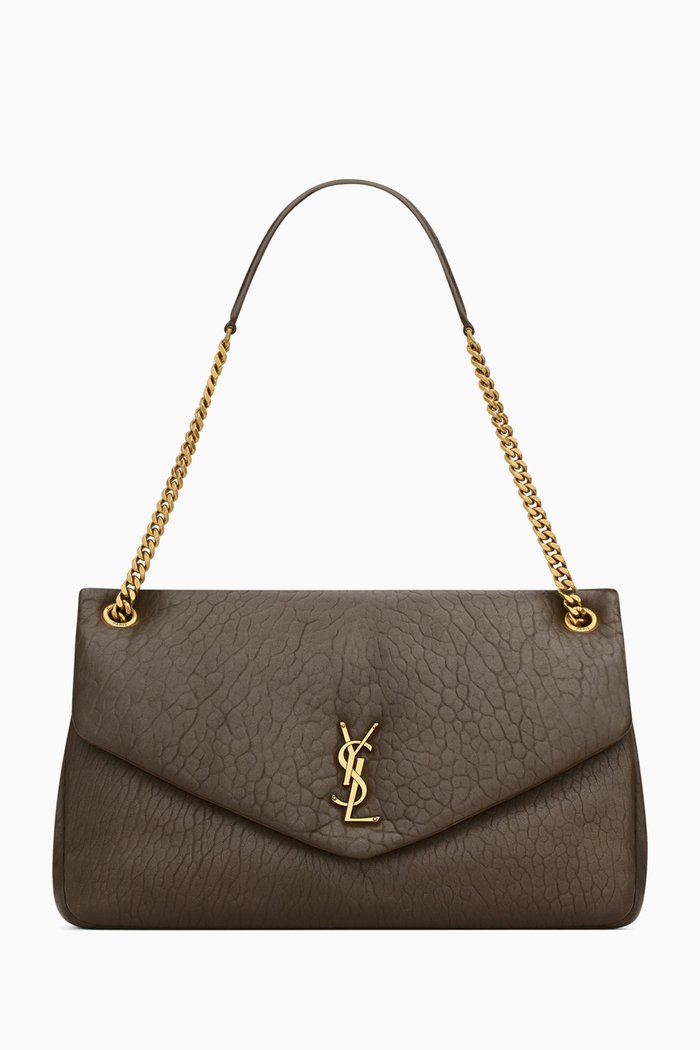 

Large Calypso Shoulder Bag in Grained Lambskin, Green