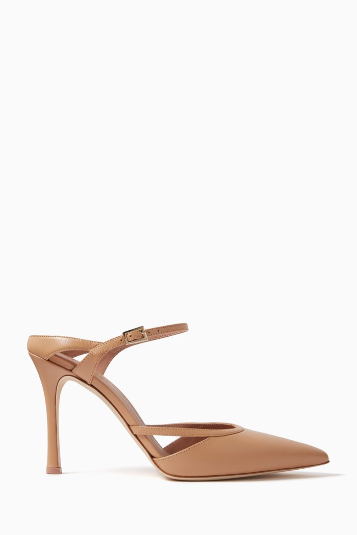 

Yola 90 Mules in Nappa Leather, Neutral