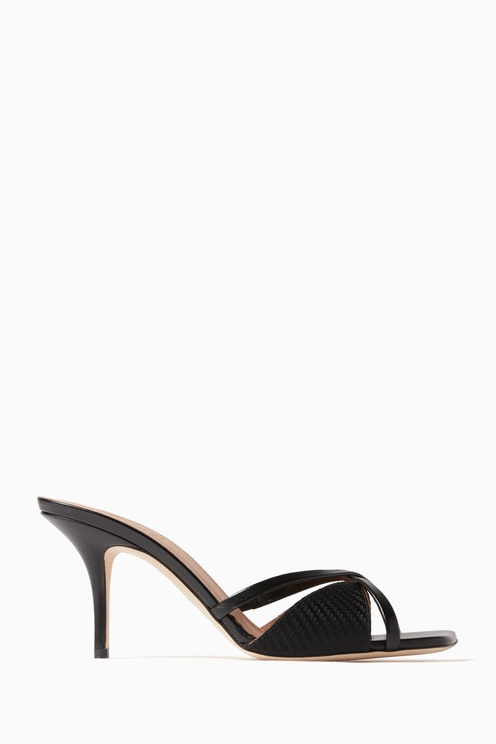 

Penn 70 Mule Sandals in Jacquard & Nappa, Black