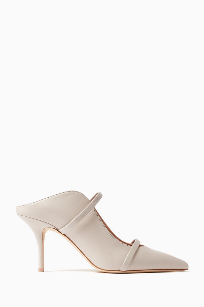 

Maureen 70 Mules in Nappa, Grey