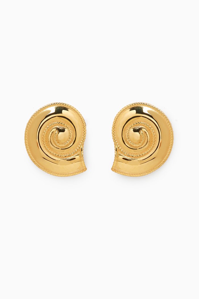

Nautilus Earrings in 18kt Gold-plated Sterling Silver