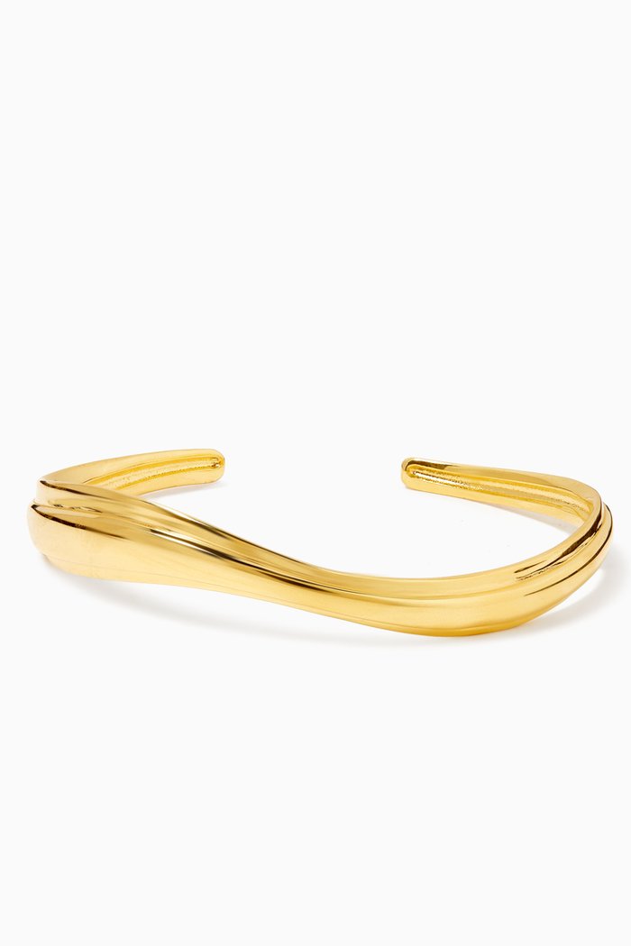 Ruffle Cuff in 18kt Gold-plated Sterling Silver