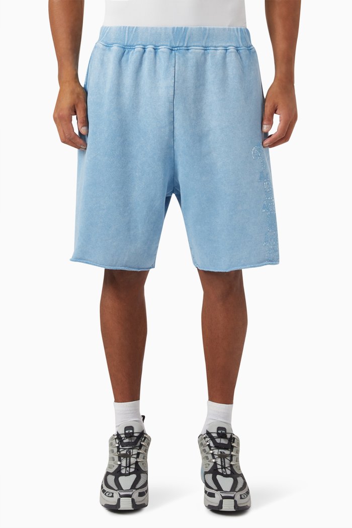 

Aged Ancient Column Sweatshorts in Cotton, Blue