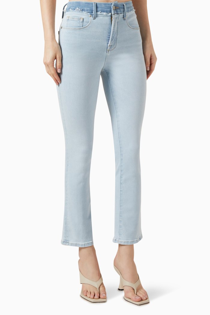 

Good Legs Straight Jeans in Cotton-denim, Blue