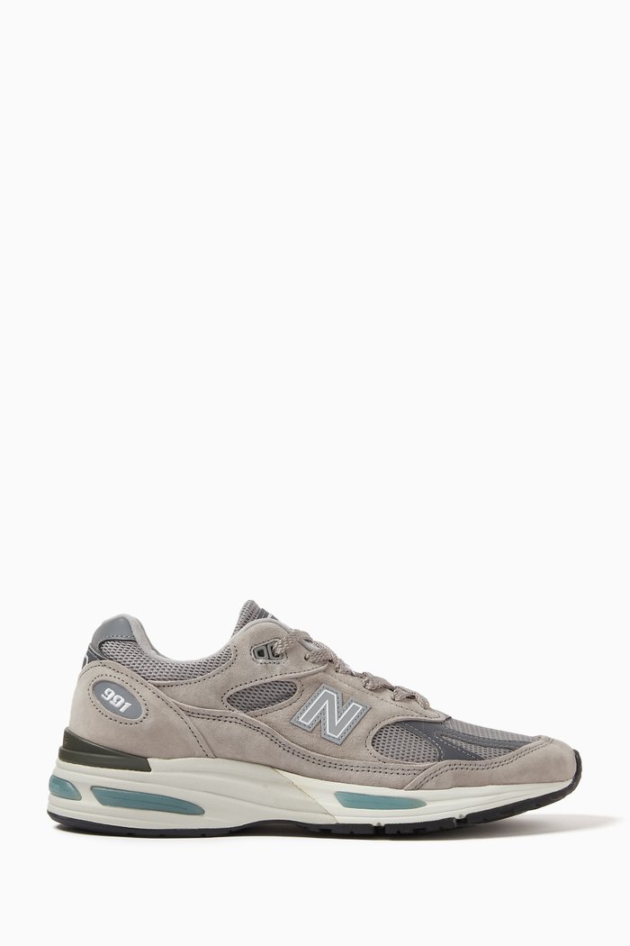 

Unisex Made in UK 991 Sneakers in Suede & Mesh, Neutral
