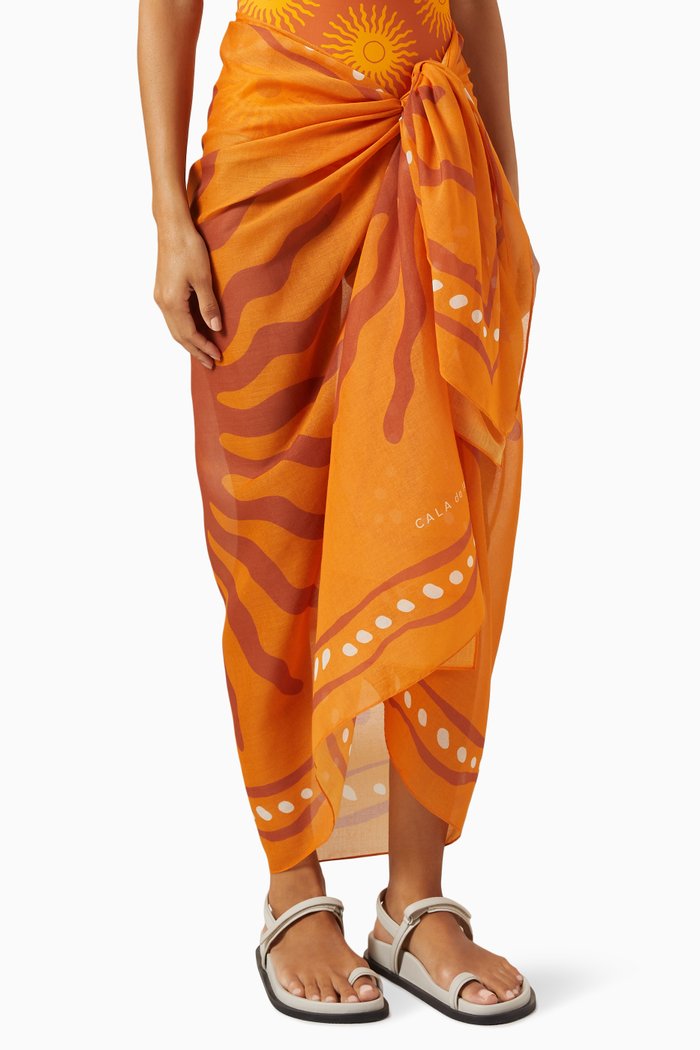 

Luana Sarong in Recycled Polyester, Orange