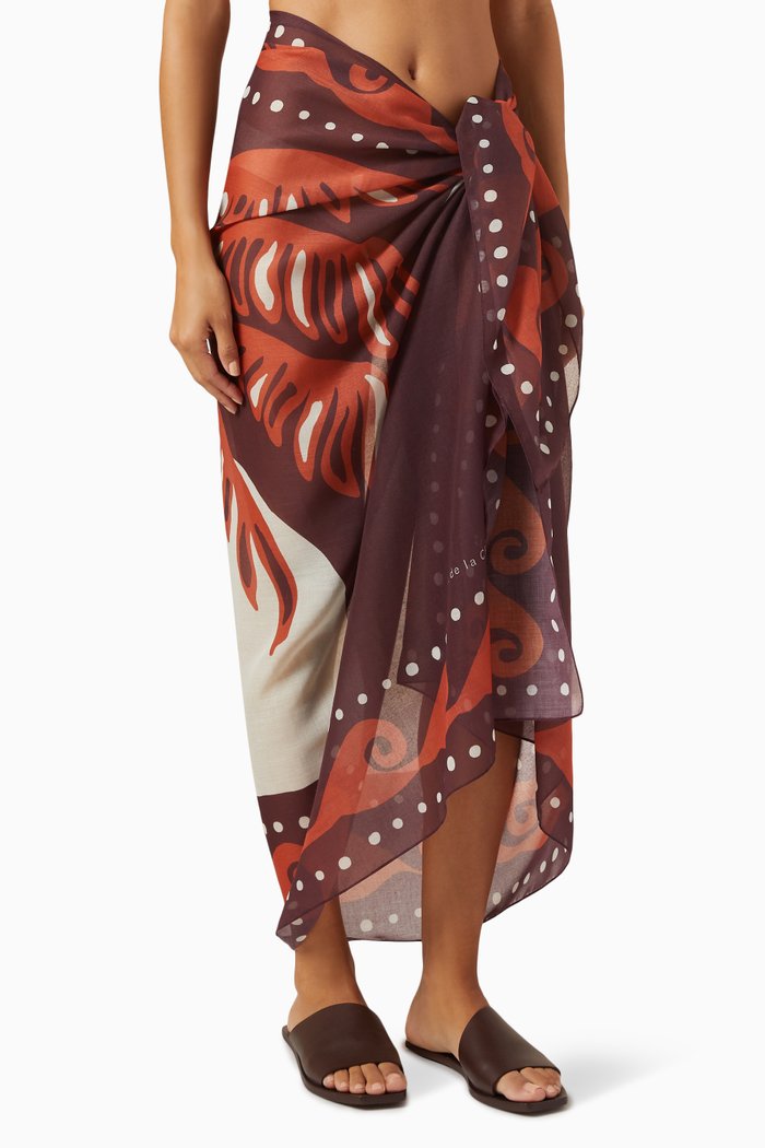 

Luana Sarong in Recycled Polyester, Brown
