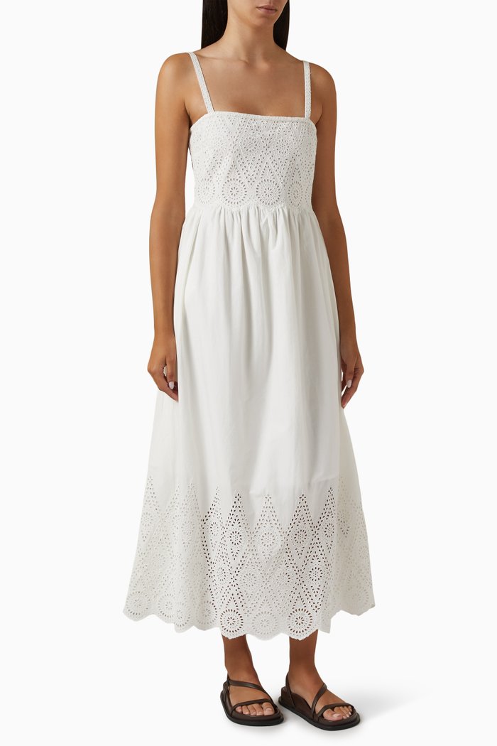 

Louisa Maxi Dress in Cotton, Neutral