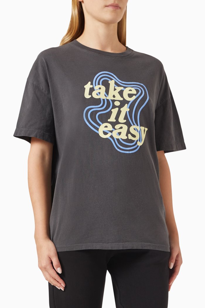 Signature T-shirt in Cotton-jersey, Grey