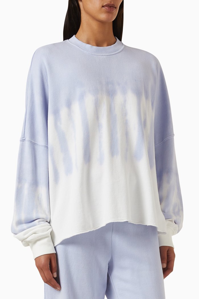 

Rylan Tie-Dye Sweatshirt in Cotton Blend, Purple