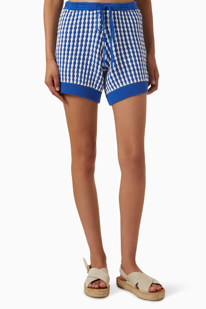

Suzie Knit Shorts in Cotton, Blue
