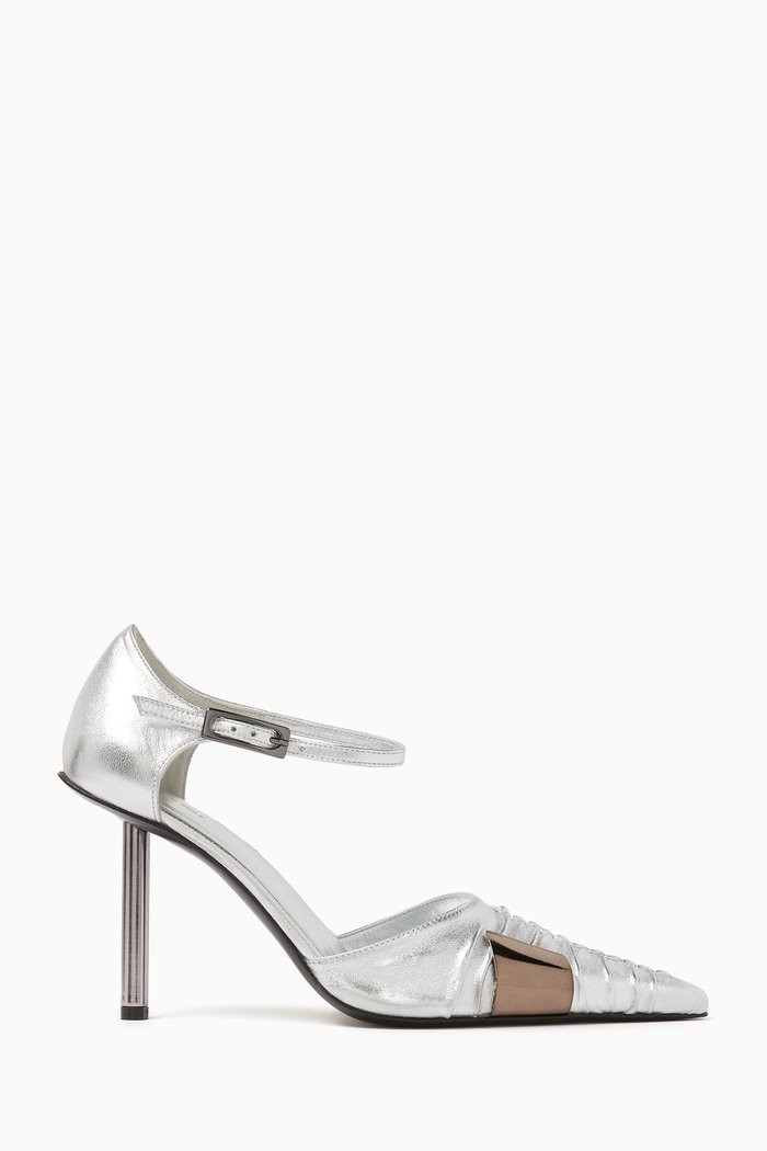 

x Fai Khadra Aalto 100 Pumps in Leather, Silver