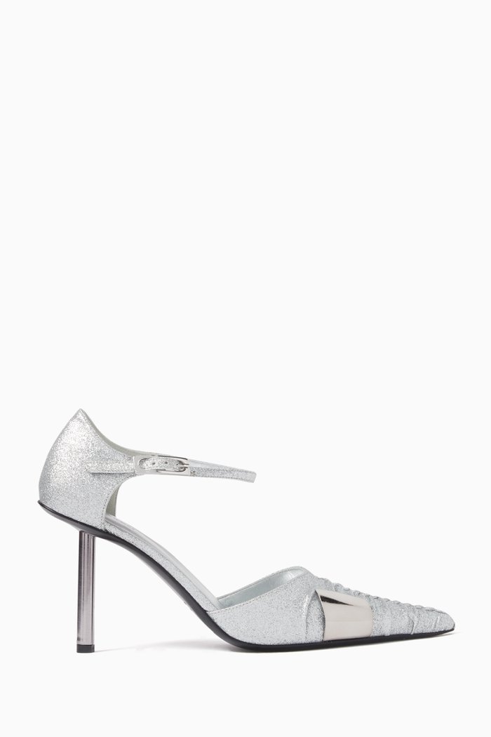 

x Fai Khadra Aalto 100 Pumps in Glitter-leather, Silver