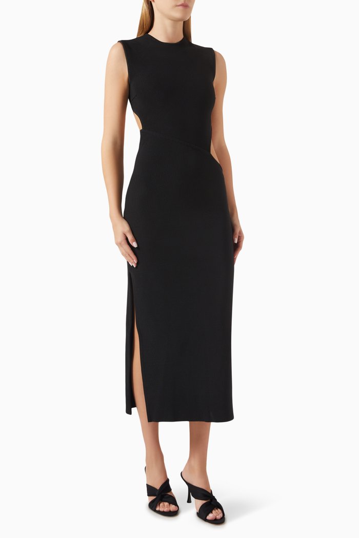 

Filipa Cut-out Midi Dress, Black