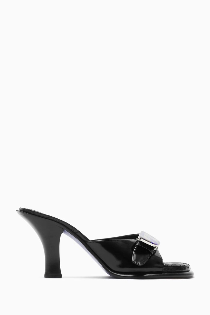 

Bay 70 Mules in Leather, Black