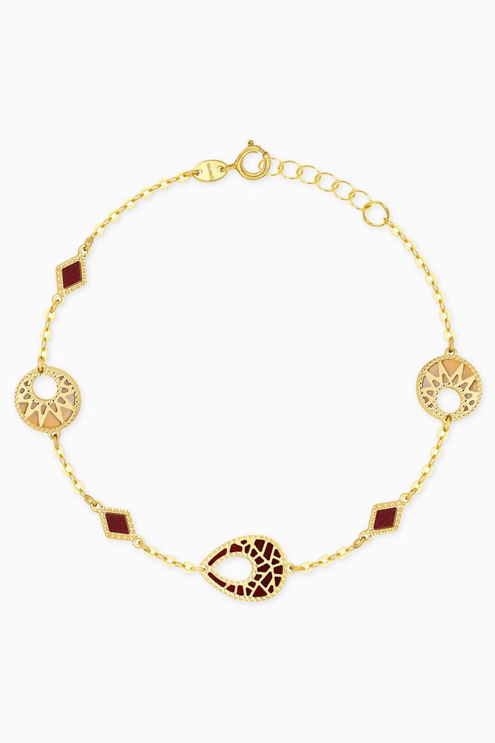 Amelia Maasai Reversible Bracelet in 18kt Gold, Yellow