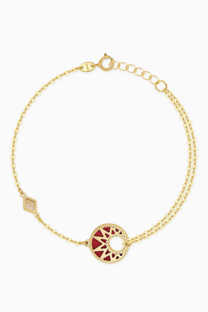 Amelia Maasai Reversible Bracelet in 18kt Gold, Yellow
