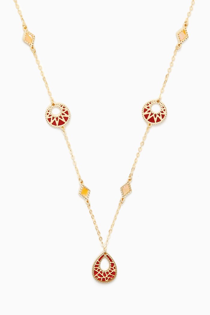 

Amelia Maasai Reversible Necklace in 18kt Gold, Yellow