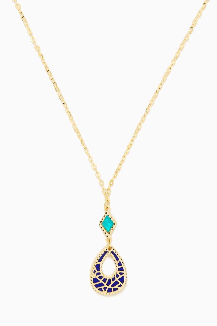

Amelia Maasai Reversible Pendant Necklace in 18kt Gold, Yellow