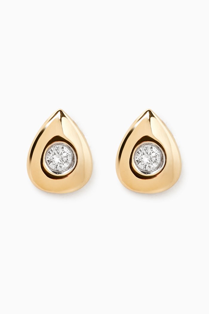 Ara Bambi Diamond Drop Earrings in 18kt Gold, Yellow