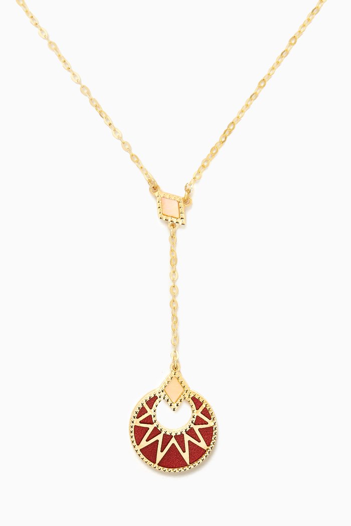 

Amelia Maasai Reversible Pendant Necklace in 18kt Gold, Yellow