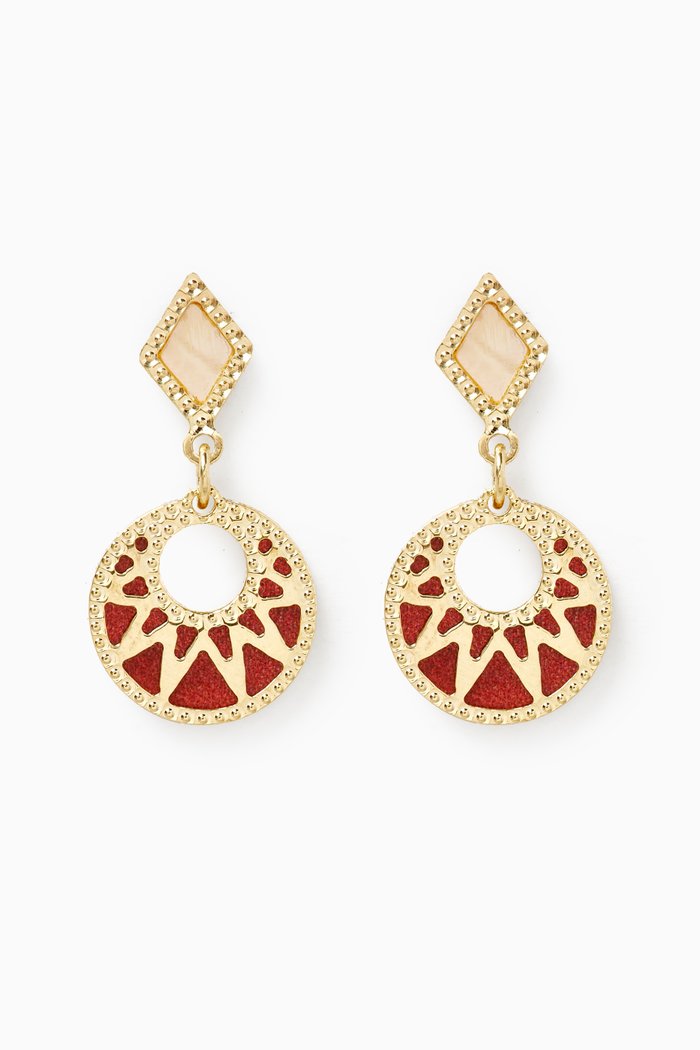 

Amelia Maasai Drop Earrings in 18kt Gold, Yellow