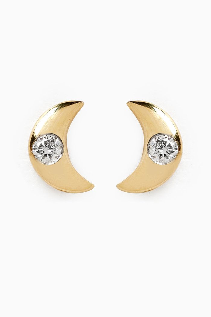 

Ara Bambi Diamond Moon Earrings in 18kt Gold, Yellow
