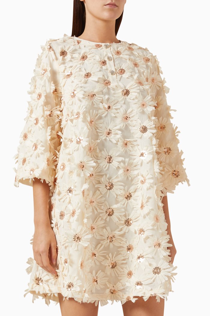 

Yasabelone Embellished Mini Dress, Neutral