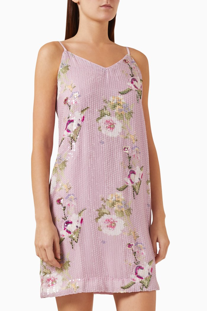 

Yaselodie Sequinned Mini Dress, Pink