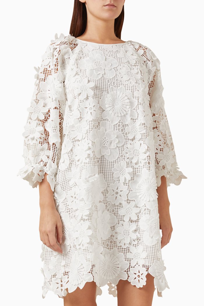 

Yastrea Floral Mini Dress, Neutral