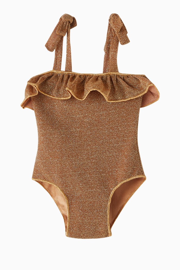 

Osemini Lumiere Maillot in Glitter Nylon, Brown