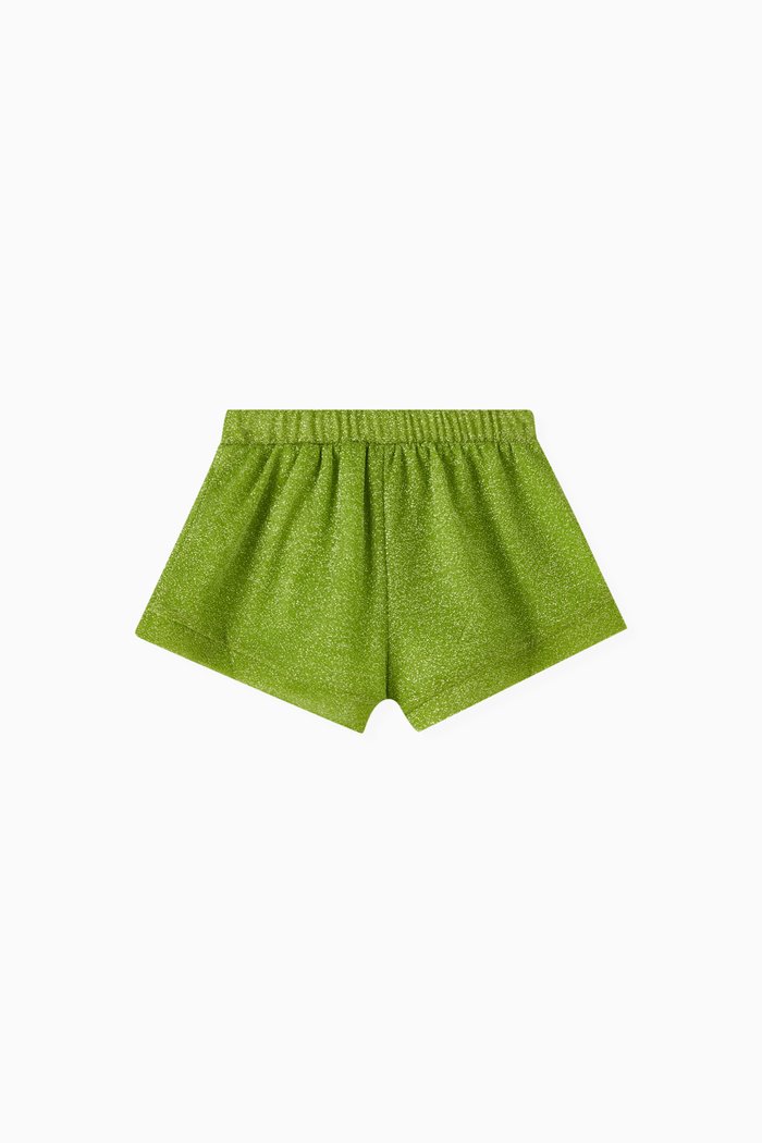 

Osemini Lumière Shorts in Glitter Nylon, Green