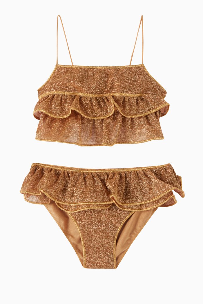 

Osemini Lumiere Two-piece Set in Glitter Nylon, Brown