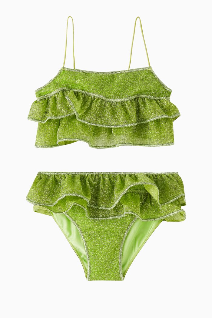 Osemini Lumiere Two-piece Set in Glitter Nylon, Green