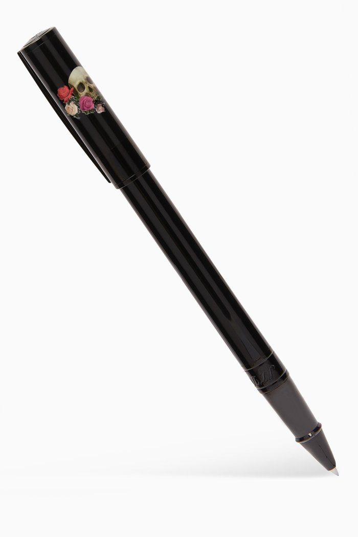 

D-initial Memento Mori Rollerball Pen in Brass, Black