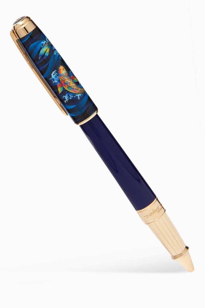 

Eternity Koi Fish Rollerball Pen in Metal, Blue