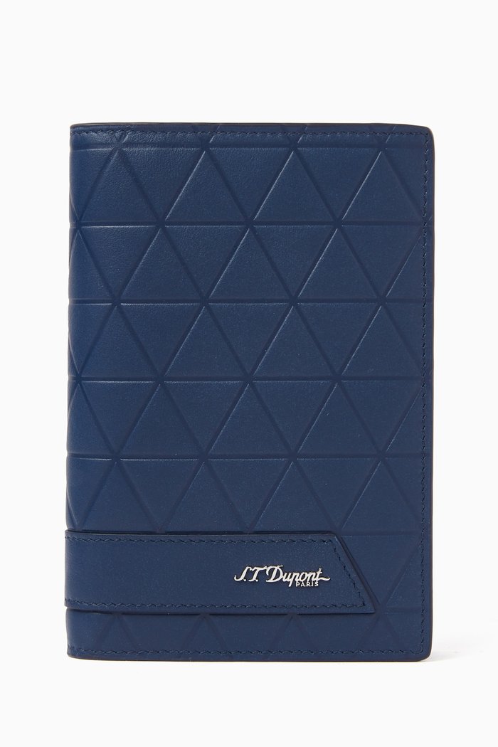 

Firehead Passport Holder in Leather, Blue