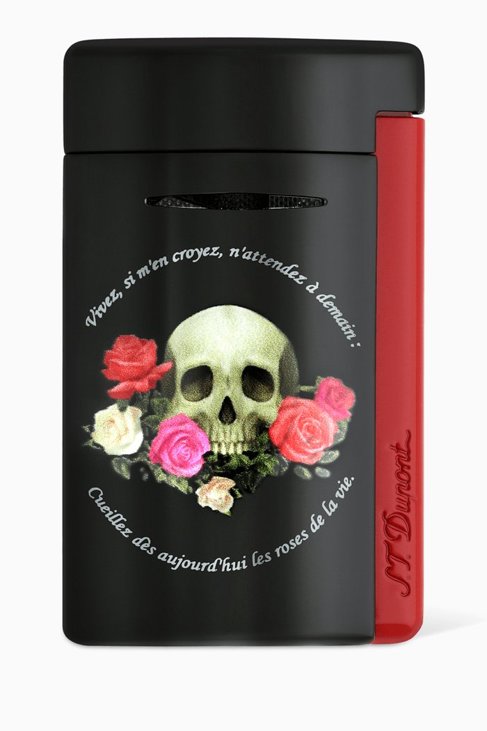 

Memento Mori Minijet Lighter in Metal, Black