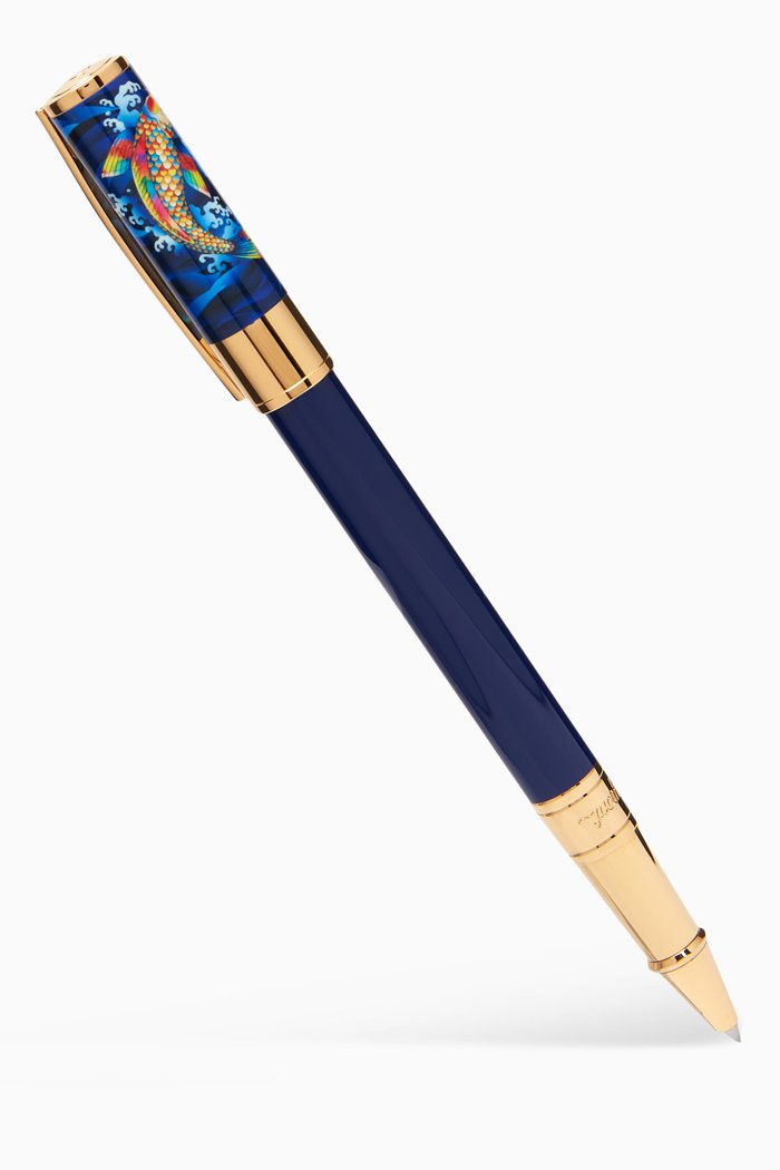 

D-initial Koi Fish Ballpoint Pen, Blue