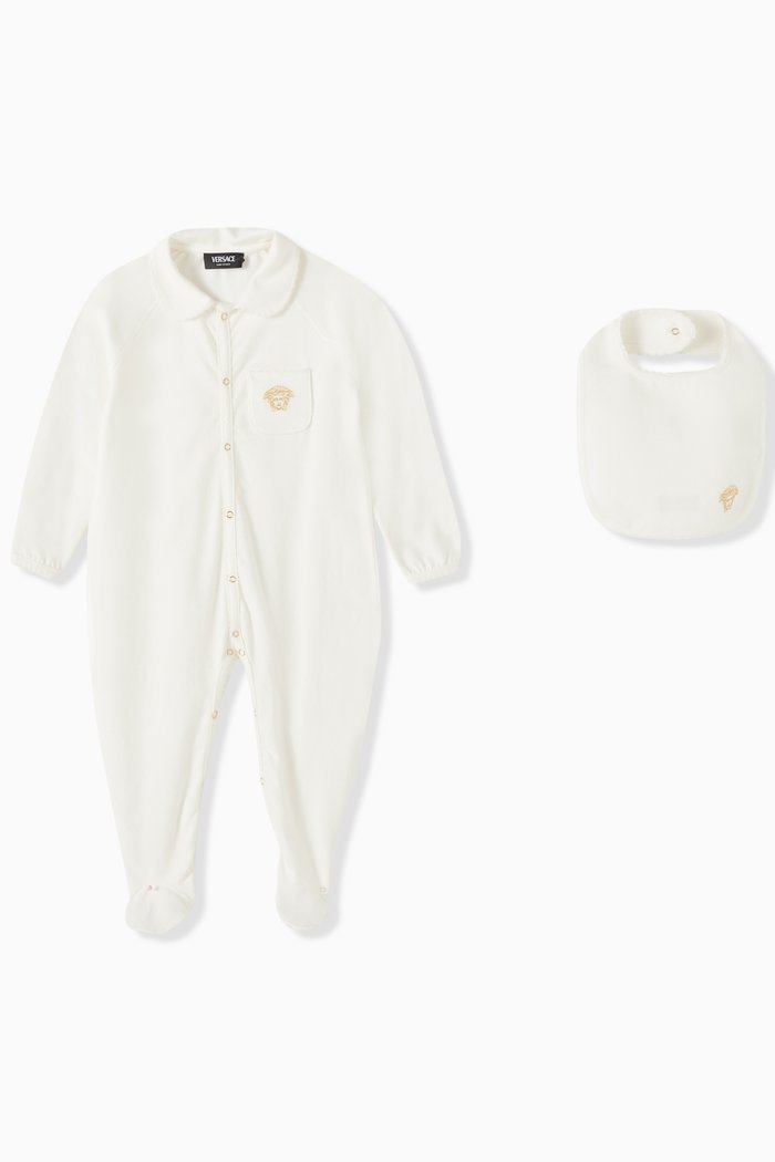 

Medusa Sleepsuit Set in Cotton, White